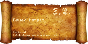Bauer Margit névjegykártya